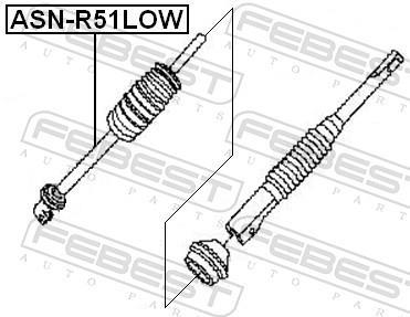 Árbol de dirección FEBEST ref. ASN-R51LOW