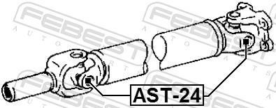 Articulação, veio longitudinal FEBEST ref. AST-24