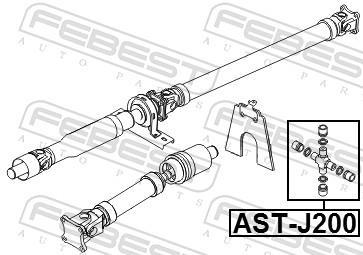 Articulação, veio longitudinal FEBEST ref. AST-J200