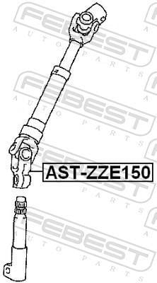 Árbol de dirección FEBEST ref. AST-ZZE150