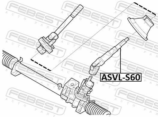 Árbol de dirección FEBEST ref. ASVL-S60