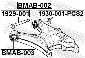 Silent bloc de suspension FEBEST ref. BMAB-003