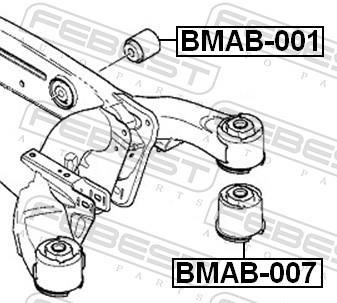 Silentblock del puente trasero FEBEST ref. BMAB-007