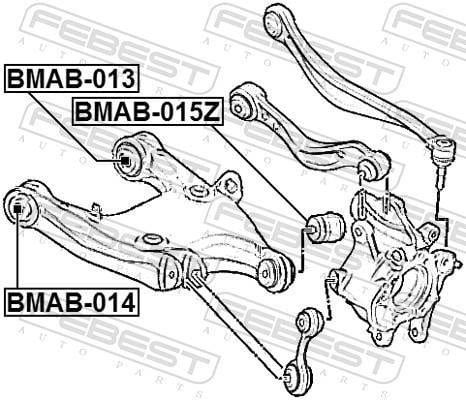 Suspensão, braço oscilante FEBEST ref. BMAB-014