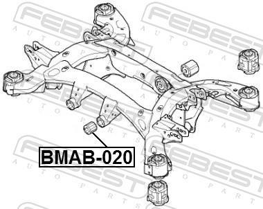 Suspension, corps de l'essieu FEBEST ref. BMAB-020