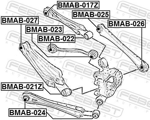 Silent bloc de suspension FEBEST ref. BMAB-023