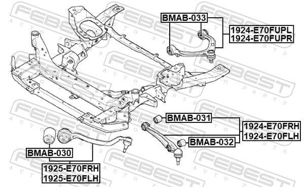Suspensão, braço oscilante FEBEST ref. BMAB-030