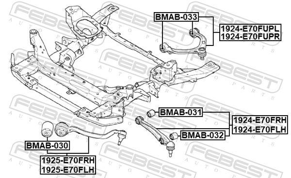 Silent bloc de suspension FEBEST ref. BMAB-031