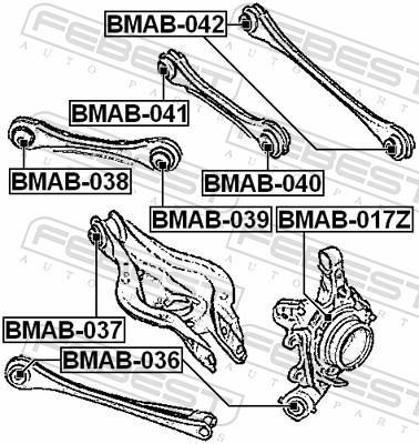 Suspensão, braço oscilante FEBEST ref. BMAB-037