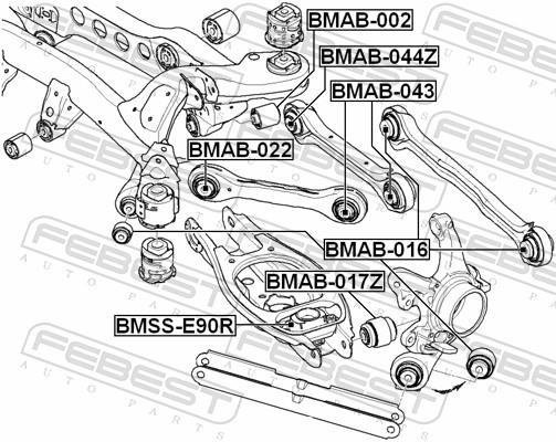 Suspensão, braço oscilante FEBEST ref. BMAB-044Z