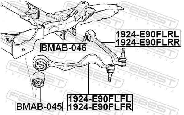 Suspensão, braço oscilante FEBEST ref. BMAB-045