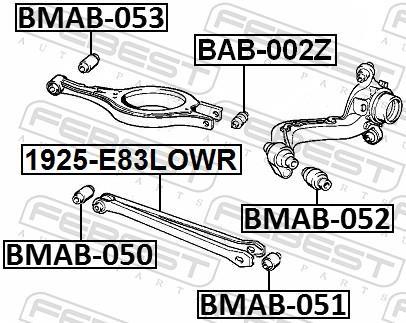 Silent bloc de suspension FEBEST BMAB-050