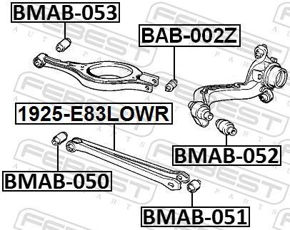 Silent bloc de suspension FEBEST ref. BMAB-053