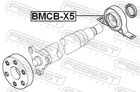 Palier, palier central d'arbre de transmission FEBEST ref. BMCB-X5