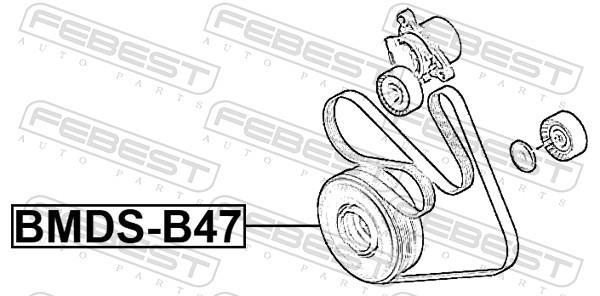Poulie damper (Poulie de vilebrequin) FEBEST BMDS-B47