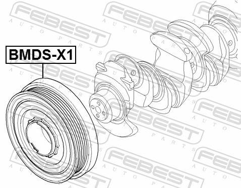 Poulie damper (Poulie de vilebrequin) FEBEST BMDS-N47