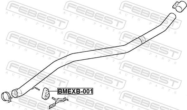 Soporte, sistema de escape FEBEST ref. BMEXB-001