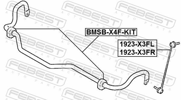 Suspension, stabilisateur FEBEST ref. BMSB-X4F-KIT