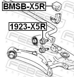 Rolamento de barra estabilizadora FEBEST ref. BMSB-X5R