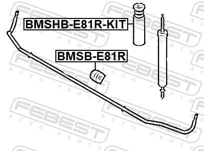 Juego de guardapolvos, amortiguador FEBEST ref. BMSHB-E81R-KIT