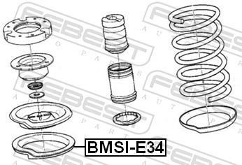Patin de ressort (Support ressort) FEBEST ref. BMSI-E34