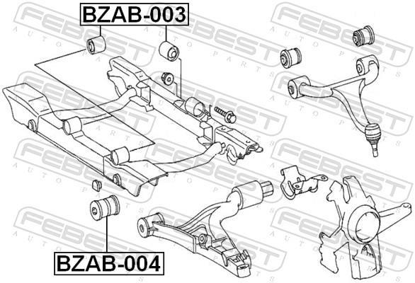 Silent bloc de suspension FEBEST BZAB-004