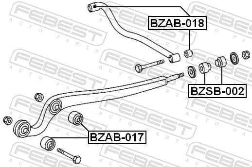 Silent bloc de suspension FEBEST ref. BZAB-017