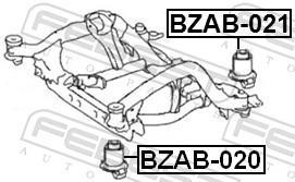 Suspension, corps de l'essieu FEBEST ref. BZAB-020