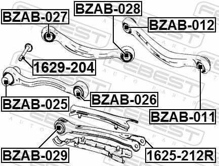 Suspensão, braço oscilante FEBEST ref. BZAB-028