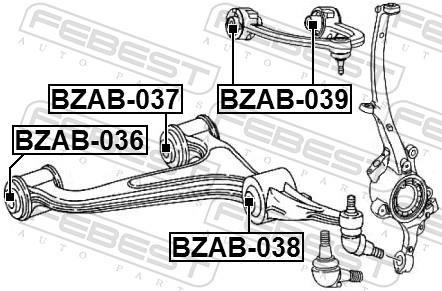 Suspensão, braço oscilante FEBEST ref. BZAB-036