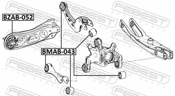 Silent bloc de suspension FEBEST BZAB-052