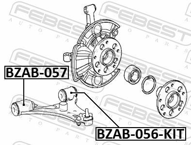 Silent bloc de suspension FEBEST ref. BZAB-056-KIT