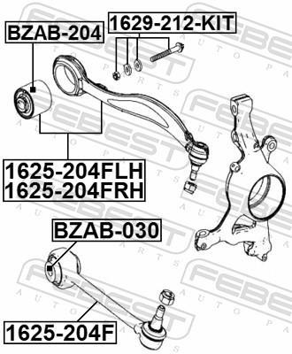 Suspensão, braço oscilante FEBEST ref. BZAB-204