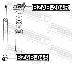 Douille, amortisseur FEBEST ref. BZAB-204R