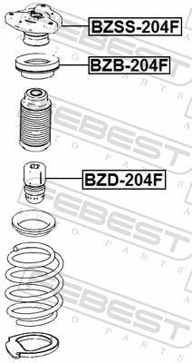 Rolamento copo de suspensão FEBEST ref. BZB-204F