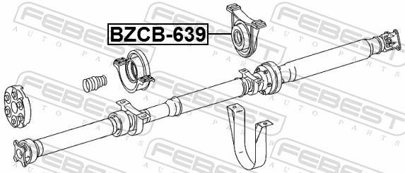 Palier, palier central d'arbre de transmission FEBEST ref. BZCB-639