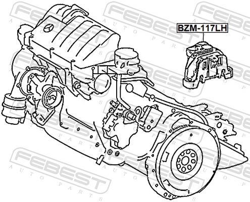 Suporte do motor FEBEST ref. BZM-117LH