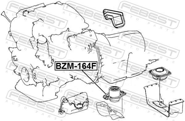 Soporte, motor FEBEST BZM-164F