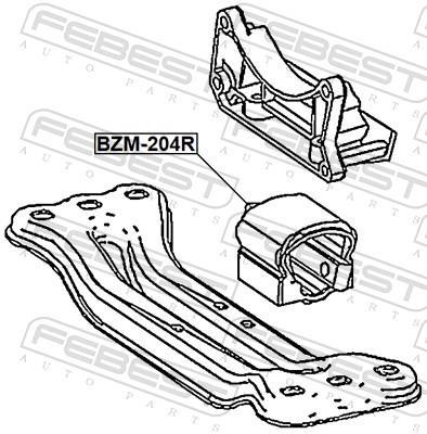 Suspension, boîte automatique FEBEST ref. BZM-204R