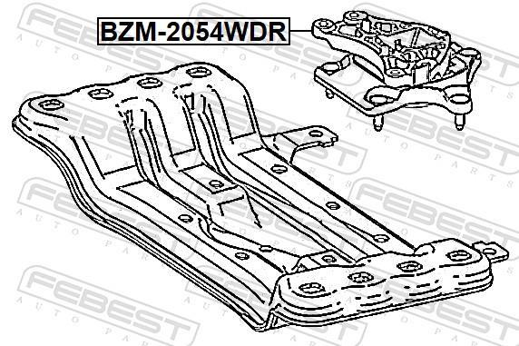 Suporte de caixa de velocidade automática FEBEST ref. BZM-2054WDR
