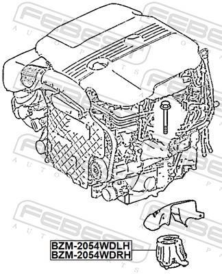Suporte do motor FEBEST ref. BZM-2054WDRH