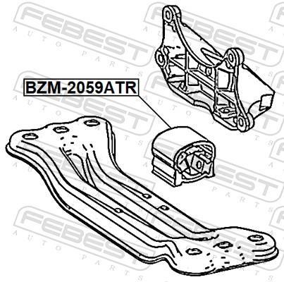 Suporte de caixa de velocidade automática FEBEST ref. BZM-2059ATR