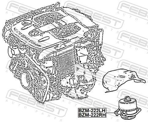Suporte do motor FEBEST ref. BZM-222LH