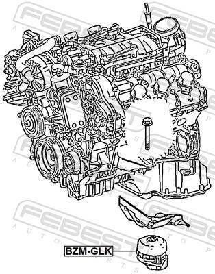Soporte, motor FEBEST BZM-GLK