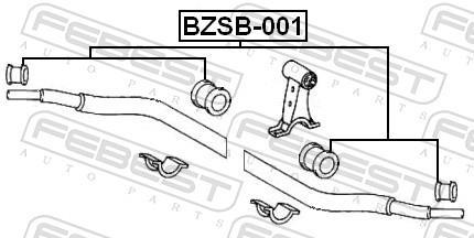 Suspension, stabilisateur FEBEST ref. BZSB-001