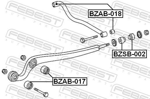Silent bloc de suspension FEBEST ref. BZSB-002