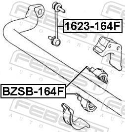 Rolamento de barra estabilizadora FEBEST ref. BZSB-164F