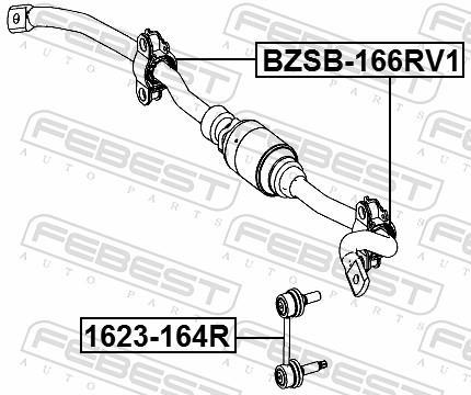 Suspension, stabilisateur FEBEST BZSB-166RV1
