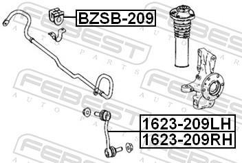 Suspension, stabilisateur FEBEST ref. BZSB-209