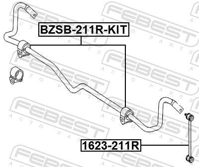 Suspension, stabilisateur FEBEST BZSB-211R-KIT